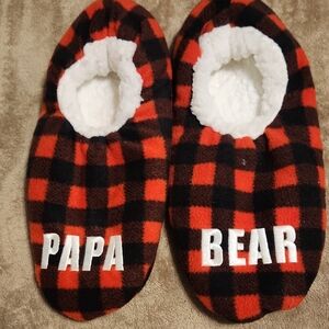Red and Black Plaid Papa Bear Slippers. Target. Nee